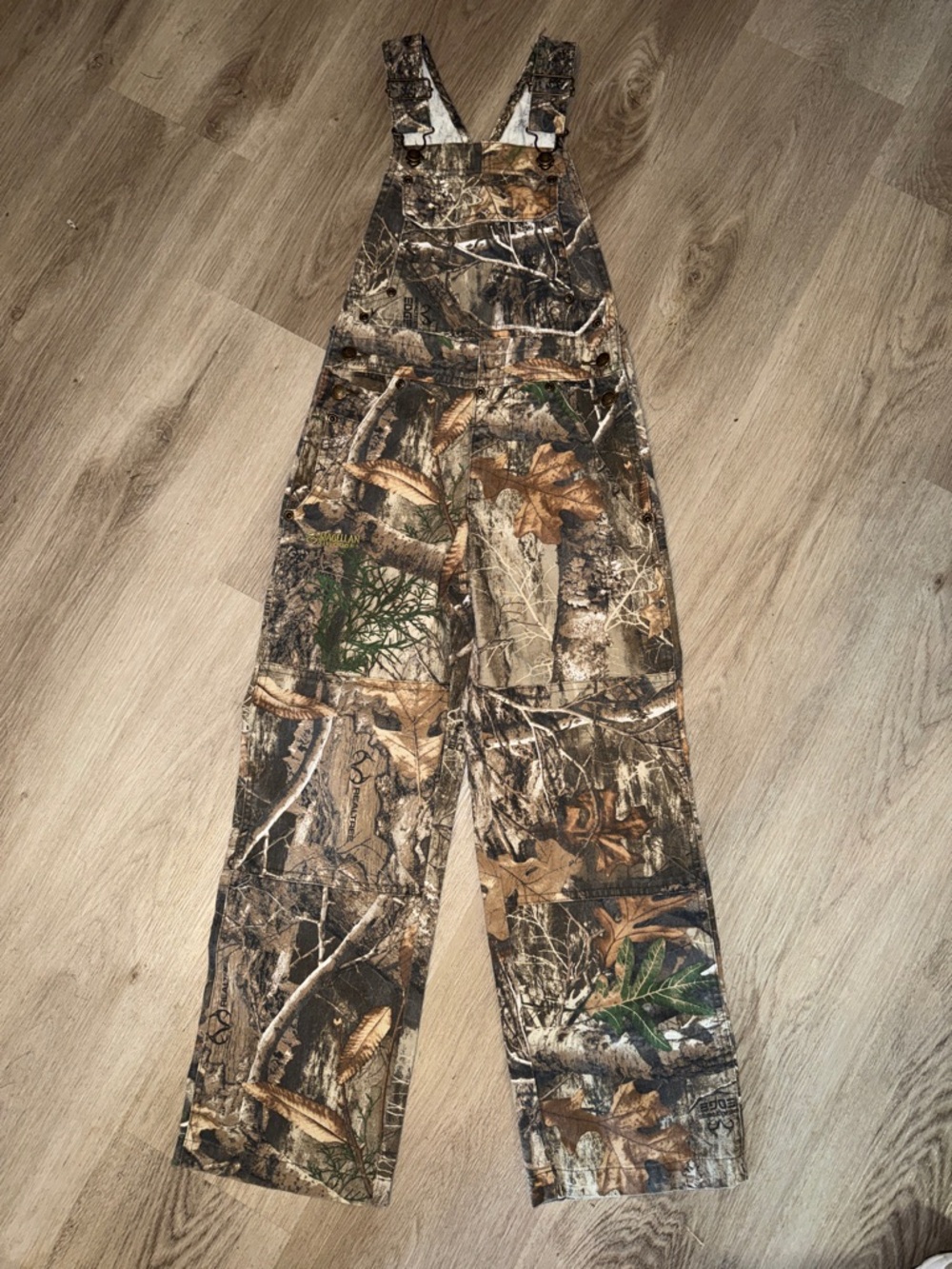 Magellan Outdoors Brown Green Camouflage Kids Overalls